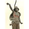 Image 3 : Pr. 19th C. Polychromed White Metal Figural Lamps