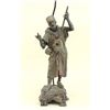 Image 4 : Pr. 19th C. Polychromed White Metal Figural Lamps
