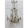 Image 1 : Louis XV Style Gilt Metal & Cut Glass Chandelier