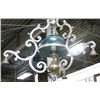 Image 2 : Victorian Silvered Metal 4 Light Chandelier