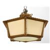 Image 1 : Gold Painted Cast Metal Ceiling Fixture