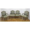 Image 1 : Set of 4 Louis XV Style Beechwood Fauteuils