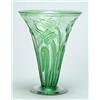 Image 1 : A Webb's 'cameo fleur' vase, of flared trumpet form rising from a spreading foot, the clear body...