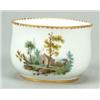 Image 1 : A Sevres sugar bowl, painted with coloured enamels with rustics within landscape vignettes, benea...