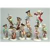 Image 1 : A German porcelain composite part monkey band, modelled after the Meissen original, comprising: t...