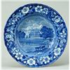 An Andrew Stevenson "Barrington Hall" small soup plate from the Rose Border series, printed in bl...