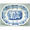 A Ralph Stevenson "Royal Stone China" well-and-tree meat dish, with gadrooned rim, printed in blu...