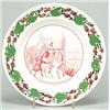 Image 1 : A Dawson "Hannibal Crossing the Alps" pattern child's plate, the centre printed in mulberry with...