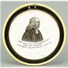 Image 1 : A circular wall plaque commemorating John Wesley, possibly by Dixon & Co. of Sunderland, printed...