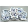 Image 1 : An "Improv'd Canton China" part dinner service, with gadrooned edges and gilt blue scroll-moulded...