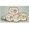 Image 1 : A Mason's Patent Ironstone China part dessert service, comprising two shaped rectangular two-hand...