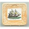 Image 1 : A Sunderland lustre plaque "Duke of Wellington - 131 Guns", of rounded rectangular shape with lea...