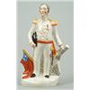 Image 1 : A Crimean figure of Admiral Sir Deans Dundas, modelled standing beside a flag, leaning on a canno...