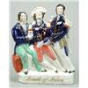 Image 1 : A 'Death of Nelson' group, the Admiral modelled supported between two officers, mostly coloured a...