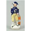 Image 1 : A figure of Admiral Lord Nelson, modelled standing leaning on a wall, mostly coloured and gilt, 2...