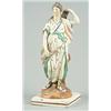 Image 1 : A pearlware figure of Diana, the goddess modelled reaching into her quiver for an arrow, on a mou...