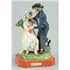Image 1 : A pearlware group of the 'Sailor's Return', typically modelled with a sailor greeting his sweethe...