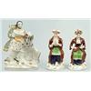 Image 1 : A pair of figures of Levantine musicians, each modelled seated wearing Eastern dress, the woman w...