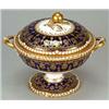 Image 1 : A Spode Felspar porcelain two-handled pedestal cream-tureen and cover, pattern no. 4096, gilt wit...