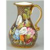 Image 1 : A Spode porcelain cream jug, pattern no. 1166, of baluster form, painted with sprays of flowers r...