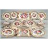 Image 1 : A Spode porcelain part dessert service, painted with a bouquet of flowers within gilt borders, co...
