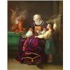 Image 1 : An English porcelain plaque, 'Samuel and Eli' after John Singleton Copley, the Old Testament figu...
