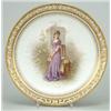Image 1 : A Minton cabinet plate painted by A. Boullemier, the centre with a vignette of a woman in Regency...