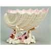 Image 1 : A Belleek First Period 'Imperial Shell' vase, modelled as a shell supported on a coral and seashe...