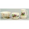 Image 1 : Three items of Belleek Second Period tea wares, comprising: a sugar bowl painted with thistles, b...