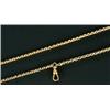 Image 1 : A Victorian gold belcher link guard chain with a swivel clasp, stamped '9c', approx. 150cm long (...