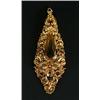 Image 1 : A 19th century gold and citrine cannetille drop-shaped pendant, centred with a pear-shaped citrin...