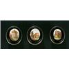 Image 1 : A small collection of jewellery, comprising; three round micromosaic collar studs depicting class...