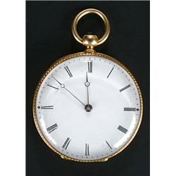 Patek Philippe & Co, Geneve, an 18ct gold Swiss fob watch, circa 1880, no.15944, the seven jewel...