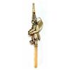 Image 1 : A 19th century Continental silver gilt rattle in the form of Pulchinello with a whistle and a mot...