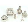 Image 1 : A collection of small silver and other items, comprising; a small Victorian floral embossed scent...