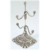 Image 1 : A ring tree on fluted and embossed shaped-square base, Birmingham 1904 by Hilliard and Thomason,...