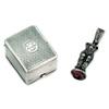 Image 1 : A silver ring box and a teddy bear seal, the rectangular ring box with and engine turned hinged c...