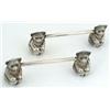 Image 1 : A pair of knife rests with teddy bear terminals, circa 1905 marks indistinct, (see illustration...