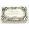 Image 1 : A Victorian rectangular snuff box with shaped and foliate engraved sides and base and a leaf and...