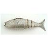 Image 1 : A George III vinaigrette in the form of an articulated fish naturalistically engraved with fins a...