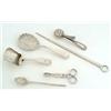 Image 1 : A collection of miniature and small silver and two caddy spoons, comprising; a George III small m...