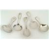 Image 1 : Five 19th century fiddle pattern caddy spoons, viz; one with an oblong bowl, Exeter 1833 by W R S...