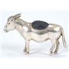 Image 1 : A pin cushion in the form of a donkey standing four square, Birmingham 1905 by Levi & Salaman, 8....