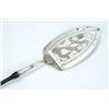 Image 1 : An early 19th century Swiss fish slice with a turned wood handle, the trowel-shaped blade pierced...