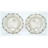 Image 1 : A pair of round fruit dishes, the scroll pierced sides with flower and 'C' scroll chased borders,...