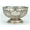 Image 1 : A rose bowl, embossed with part spiral flutes and beads, flowers, scrolls and cartouches, and wit...