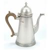 Image 1 : A coffee pot with straight tapering sides, moulded borders, domed cover and composition handle, L...