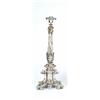 Image 1 : A Victorian large candlestick with a spiral fluted column with applied leaf chased capitals and m...