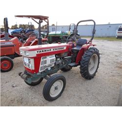 YANMAR YM2000 FARM TRACTOR, S/N 2TR20A-813850, 3 PTH, PTO, ROLL BAR, 2 CYL DIESEL ENG, METER READING