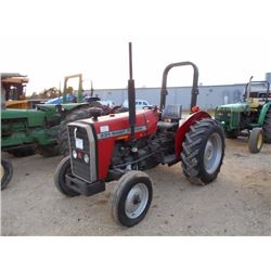 MASSEY FERGUSON 231 FARM TRACTOR, S/N 40008, 3 PTH, PTO, PERKINS DIESEL ENG, ROLL BAR, METER READING